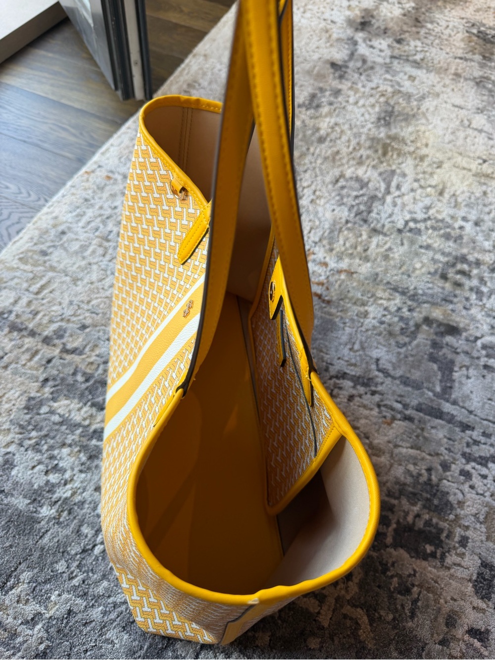 Tory Burch Hugh Tote Bag | Yellow - Picture 5 of 9
